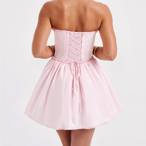 pink cocktail dress for wedding MACloth Cap Sleeves Lace Midi Party Formal Gown Pink / Above Knee / US0 made gown ensures comfort Style:BR0007B02 Serisse Women's Light Beige US Size:US 22W